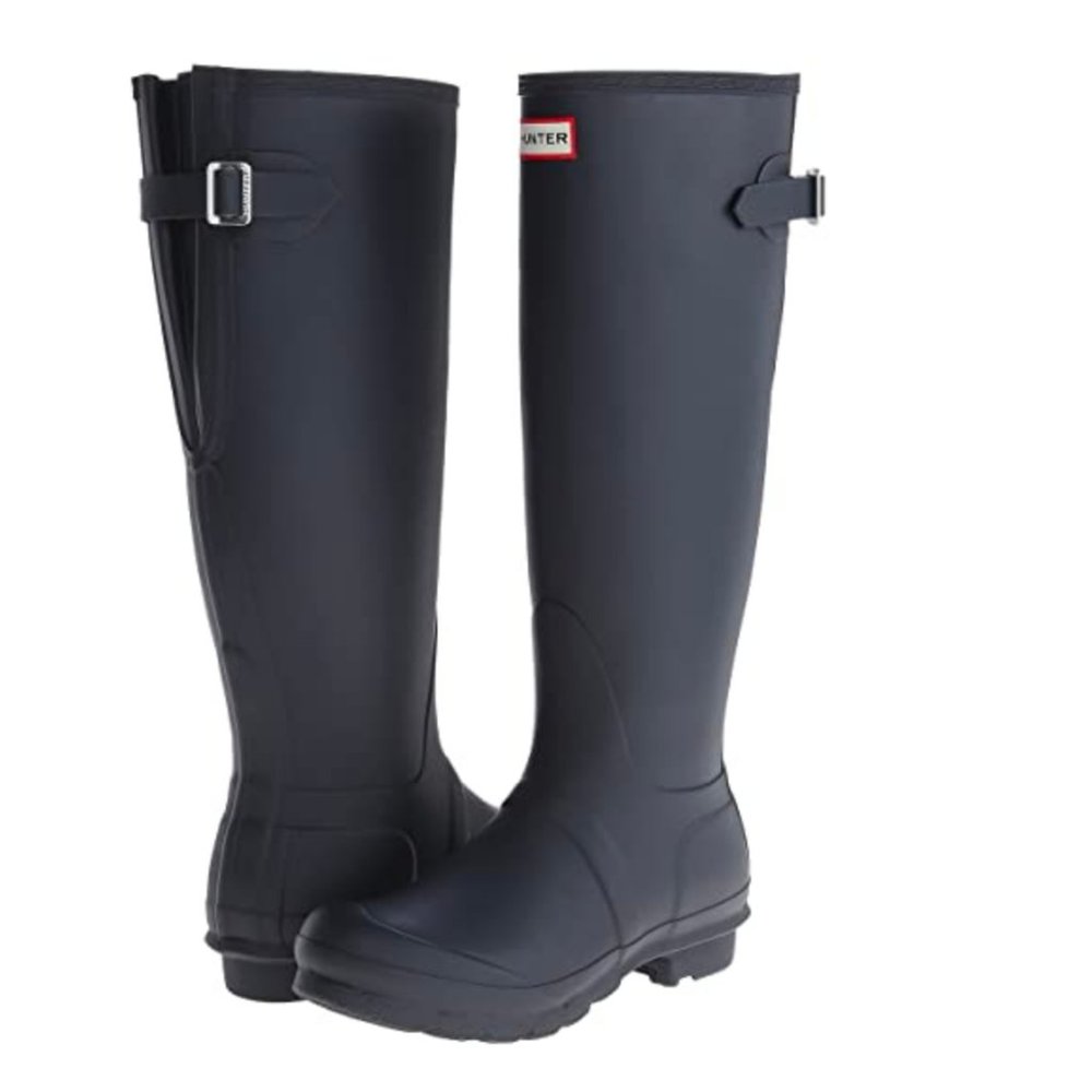 NWT HUNTER Original Back Adjustable Navy Boots